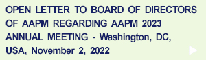 Open Letter to Board of Directors of AAPM