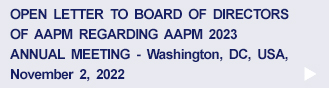Open Letter to Board of Directors of AAPM