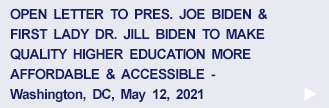 Open Letter to the Bidens re. Higher Education